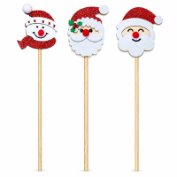 Stick Craciun Glitter S/10 H28