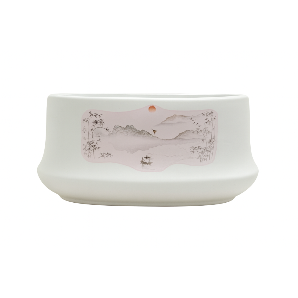 Ghiveci vas ceramic mare chinezesc - model munti 