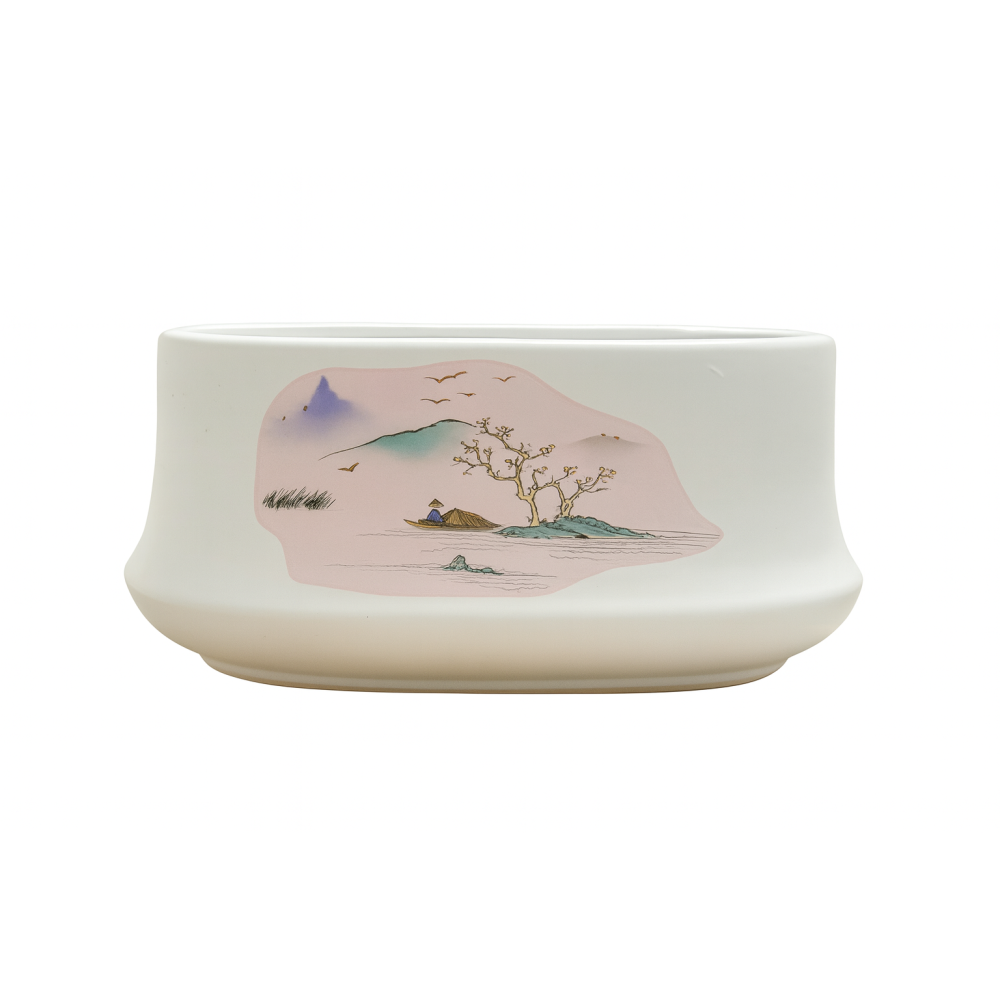Ghiveci vas ceramic mare chinezesc - model barca