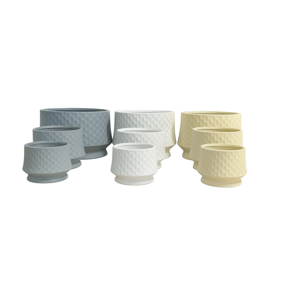 Ghiveci vas ceramic Romb cu picior S/3