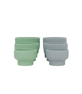 Ghiveci vas ceramic Striat cu picior S/3