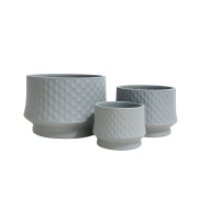 Ghiveci vas ceramic Romb cu picior S/3