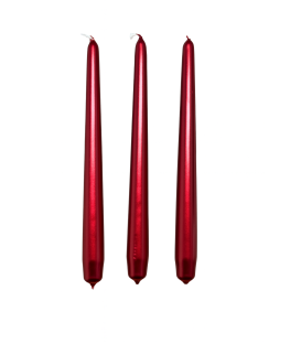 Lumanari conice metalizate S/10 - diverse culori